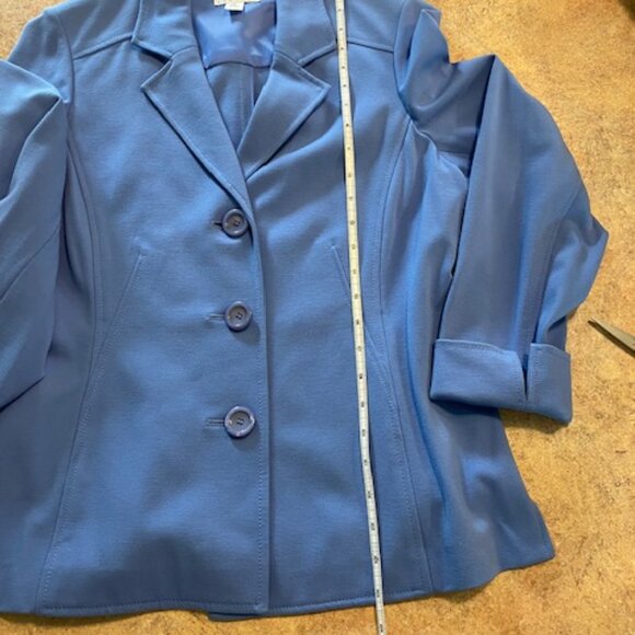 Talbots Periwinkle Blue Blazer Jacket Size 10 Petite - Picture 4 of 7